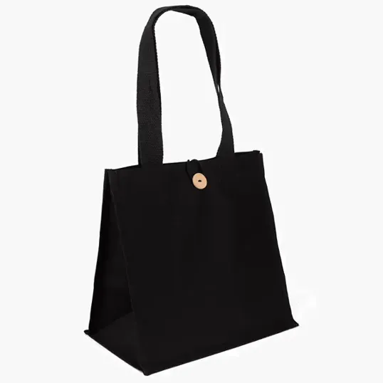 Aurora™ Cotton Tote with Wooden Button Closure — view 5