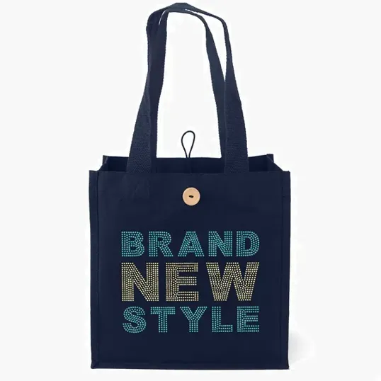Aurora™ Cotton Tote with Wooden Button Closure — view 7