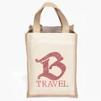 Mimi™ Natural Tote with Sparkle Heat Transfer — view 2
