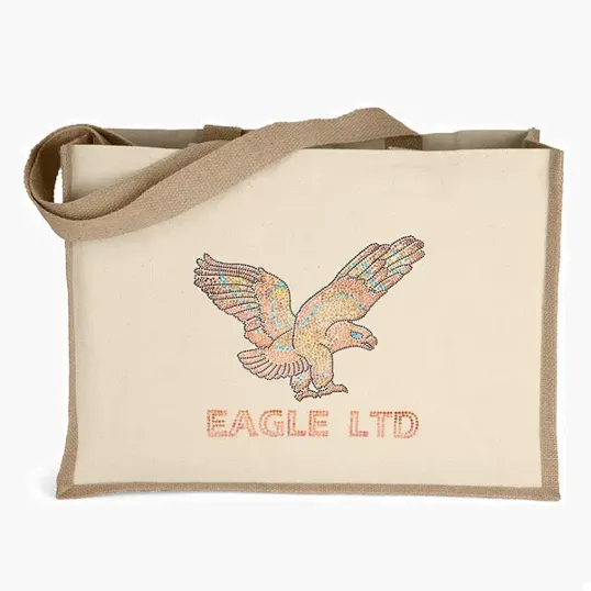 Josephine™ Natural Tote with Sparkle Heat Transfer — view 4