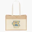 Riley™ Jute Tote with Cotton Front Pocket