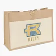Riley™ Jute Tote with Cotton Front Pocket — view 3
