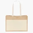 Riley™ Jute Tote with Cotton Front Pocket — view 4