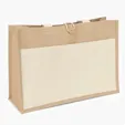 Riley™ Jute Tote with Cotton Front Pocket — view 6