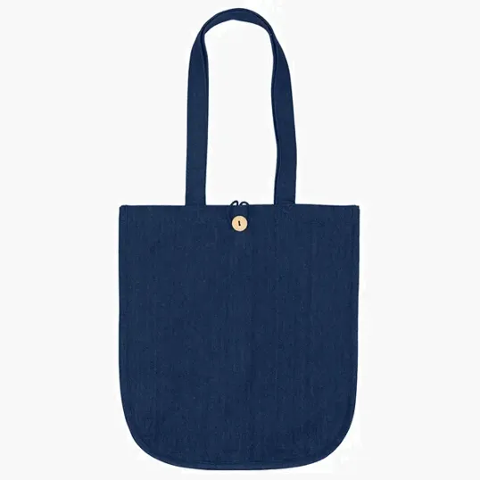 Dan Denim Tote with Sparkle Heat Transfer — view 2