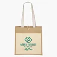 Izzy™ Jute Tote with Cotton Front Pocket