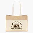 Riley™ Jute Tote with Cotton Front Pocket