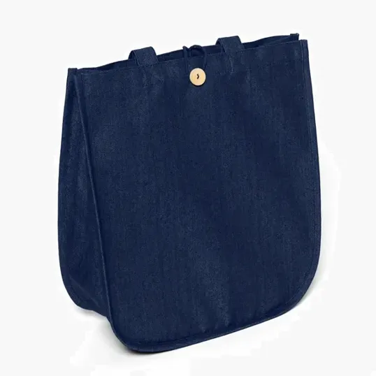 Dan Denim Tote with Screen Print — view 4